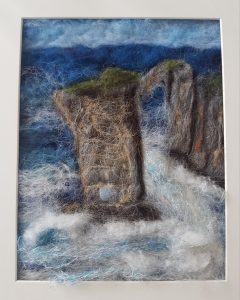 Sea felted with roc