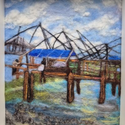 Chinese Fishing Nets, Kochi, Kerala. Click on for full image.